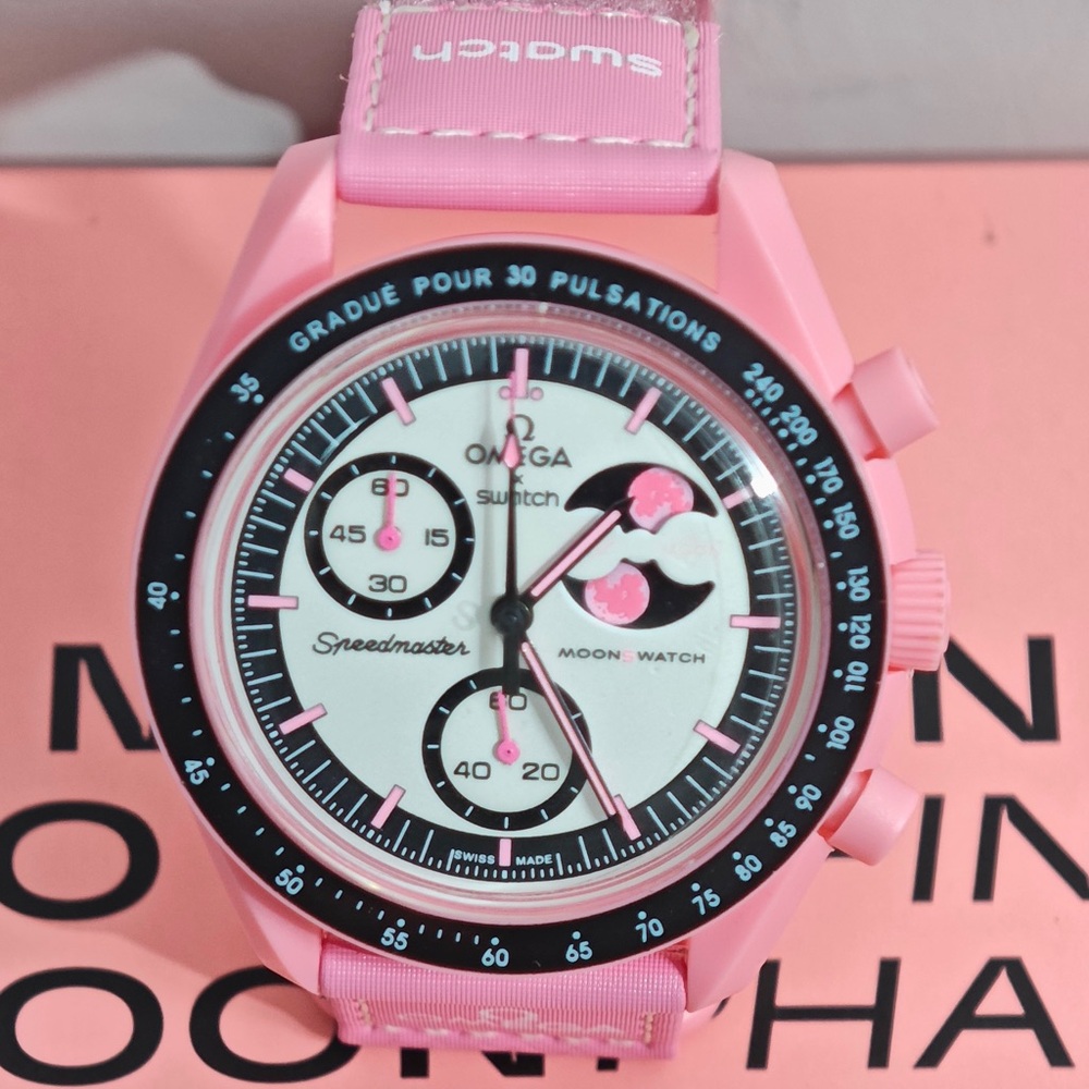 Omega X Swatch MISSION TO THE PINK MOONPHASE Watch